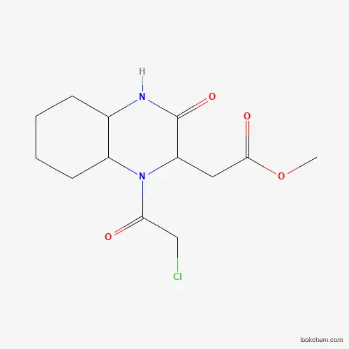 Molecular Structure of 1008857-93-9 (Methyl [1-(chloroacetyl)-3-oxodecahydroquinoxalin-2-yl]acetate)