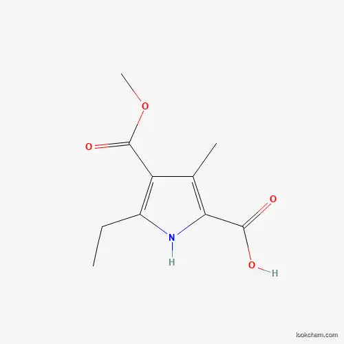 Molecular Structure of 104303-50-6 (5-ethyl-4-(methoxycarbonyl)-3-methyl-1H-pyrrole-2-carboxylic acid)