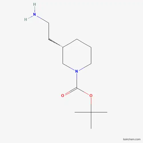 Molecular Structure of 1217725-39-7 ((S)-tert-Butyl 3-(2-aminoethyl)piperidine-1-carboxylate)