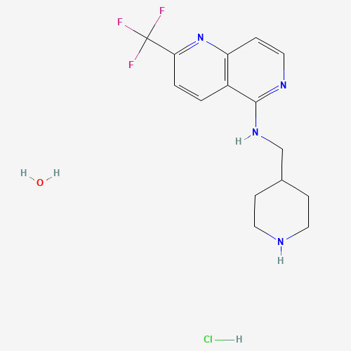 N-(PIPERIDIN-4-YLMETHYL)-2-(TRIFLUOROMETHYL)-1,6-NAPHTHYRIDIN-5-AMINEHYDROCHLORIDEHYDRATE