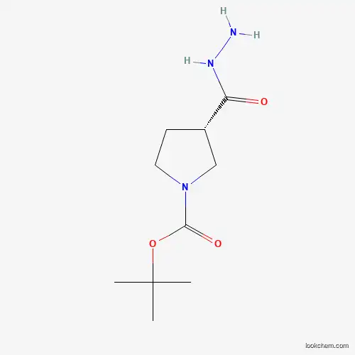 Molecular Structure of 1408002-81-2 ((S)-1-Boc-pyrrolidine-3-carboxylic acid hydrazide)