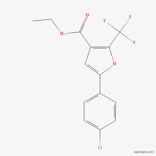 Molecular Structure of 175276-59-2 (Ethyl 5-(4-chlorophenyl)-2-(trifluoromethyl)furan-3-carboxylate)