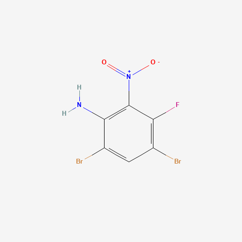 Molecular Structure of 1951441-69-2 (4,6-Dibromo-3-fluoro-2-nitroaniline)