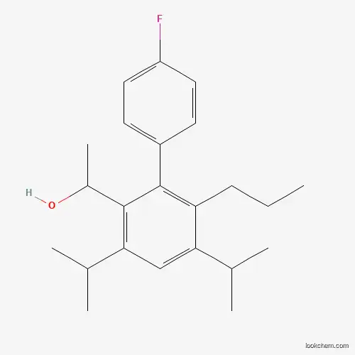 Molecular Structure of 202855-56-9 (1-[2-(4-Fluorophenyl)-4,6-di(propan-2-yl)-3-propylphenyl]ethanol)