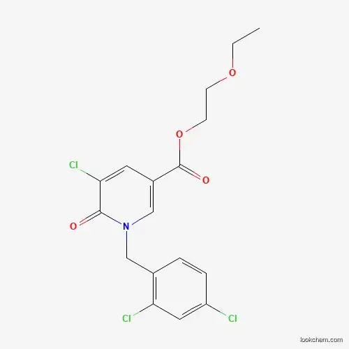 Molecular Structure of 242471-99-4 (2-Ethoxyethyl 5-chloro-1-(2,4-dichlorobenzyl)-6-oxo-1,6-dihydro-3-pyridinecarboxylate)