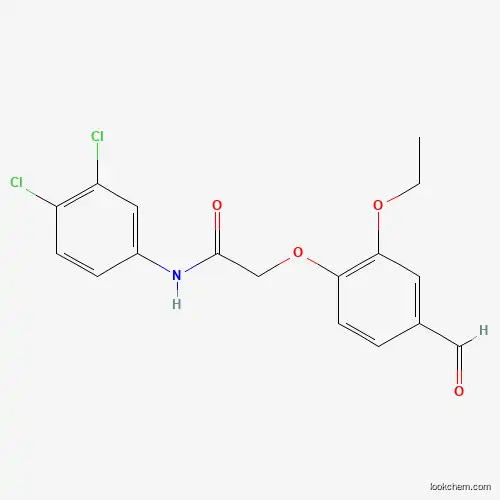 Molecular Structure of 247592-90-1 (N-(3,4-dichlorophenyl)-2-(2-ethoxy-4-formylphenoxy)acetamide)