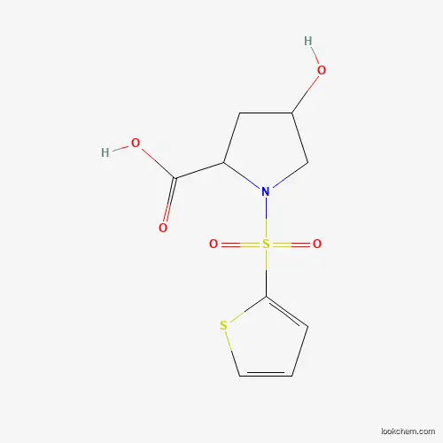 Molecular Structure of 251310-43-7 (4-Hydroxy-1-(2-thienylsulfonyl)-2-pyrrolidinecarboxylic acid)