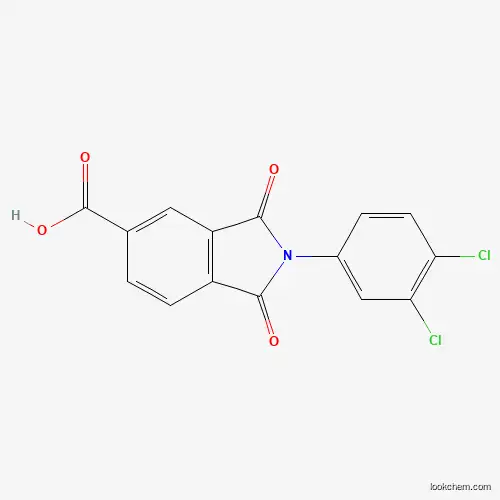 Molecular Structure of 285552-82-1 (2-(3,4-Dichlorophenyl)-1,3-dioxoisoindoline-5-carboxylic acid)
