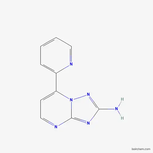 Molecular Structure of 303145-68-8 (7-(2-Pyridinyl)[1,2,4]triazolo[1,5-a]pyrimidin-2-amine)