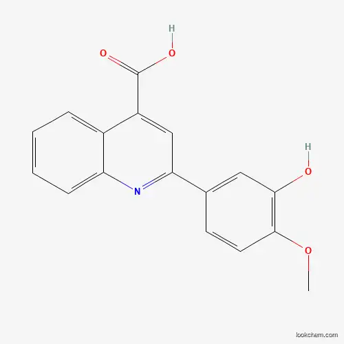 Molecular Structure of 32366-62-4 (2-(3-Hydroxy-4-methoxyphenyl)quinoline-4-carboxylic acid)