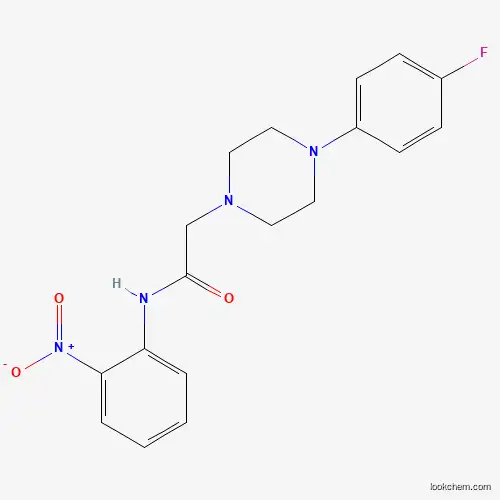 Molecular Structure of 329778-01-0 (2-[4-(4-fluorophenyl)piperazin-1-yl]-N-(2-nitrophenyl)acetamide)