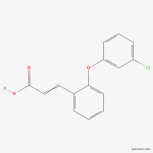 Molecular Structure of 338393-65-0 (3-[2-(3-chlorophenoxy)phenyl]prop-2-enoic Acid)