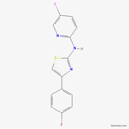 Molecular Structure of 338748-98-4 (N-[4-(4-fluorophenyl)-1,3-thiazol-2-yl]-5-iodo-2-pyridinamine)