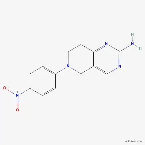 Molecular Structure of 338791-45-0 (6-(4-Nitrophenyl)-5,6,7,8-tetrahydropyrido[4,3-d]pyrimidin-2-amine)
