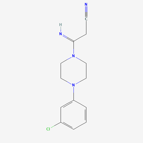 3-[4-(3-CHLOROPHENYL)PIPERAZINO]-3-IMINOPROPANENITRILE
