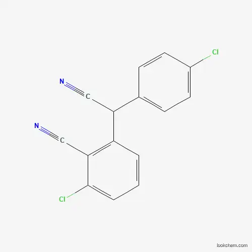 Molecular Structure of 338953-31-4 (2-Chloro-6-[(4-chlorophenyl)(cyano)methyl]-benzenecarbonitrile)
