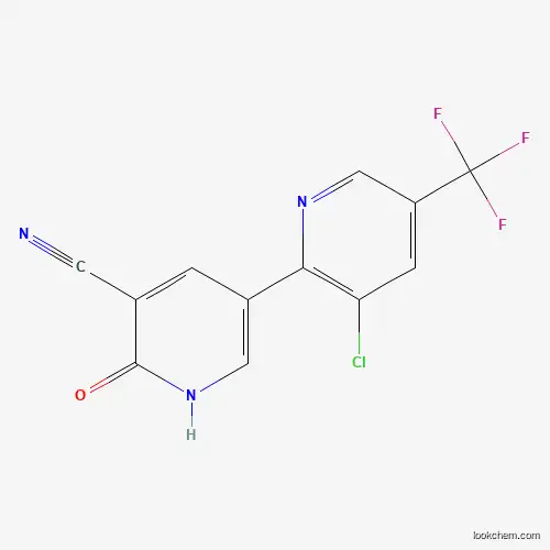 Molecular Structure of 339029-59-3 (3-Chloro-6'-oxo-5-(trifluoromethyl)-1',6'-dihydro-[2,3'-bipyridine]-5'-carbonitrile)