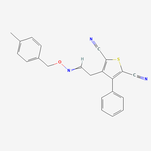 3-(2-{[(4-Methylbenzyl)oxy]imino}ethyl)-4-phenyl-2,5-thiophenedicarbonitrile