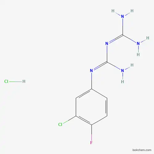 Molecular Structure of 35754-28-0 (1-(3-Chloro-4-fluorophenyl)biguanide hydrochloride)