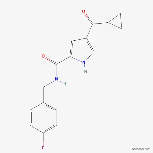 Molecular Structure of 439121-04-7 (4-(cyclopropylcarbonyl)-N-(4-fluorobenzyl)-1H-pyrrole-2-carboxamide)