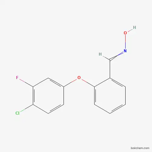 Molecular Structure of 451485-70-4 (N-{[2-(4-chloro-3-fluorophenoxy)phenyl]methylidene}hydroxylamine)