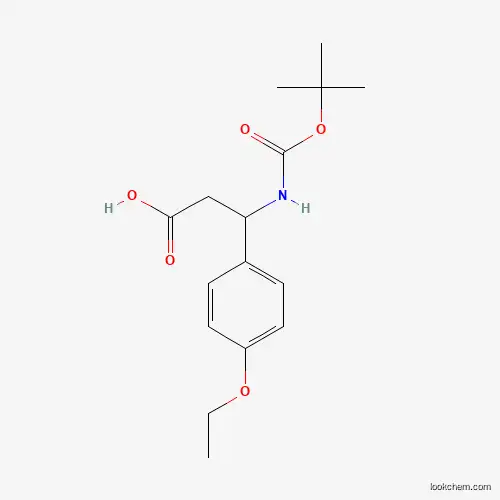 Molecular Structure of 453557-72-7 (3-[(Tert-butoxycarbonyl)amino]-3-(4-ethoxyphenyl)propanoic acid)