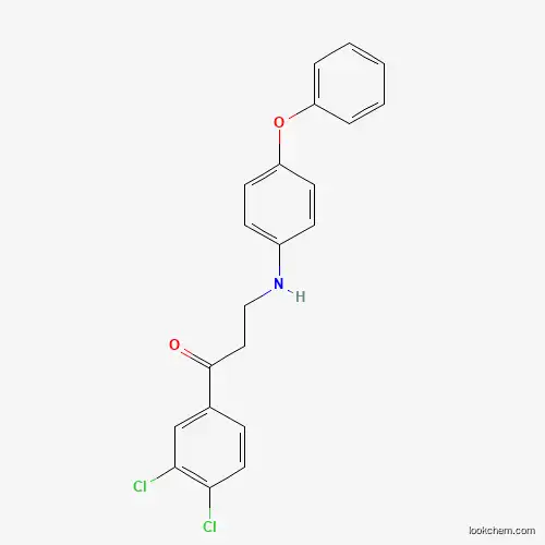 Molecular Structure of 477320-62-0 (1-(3,4-Dichlorophenyl)-3-(4-phenoxyanilino)-1-propanone)