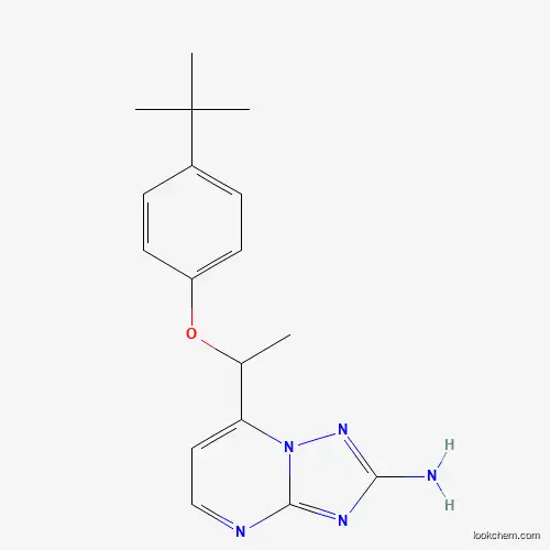 Molecular Structure of 477865-05-7 (7-{1-[4-(Tert-butyl)phenoxy]ethyl}[1,2,4]triazolo[1,5-a]pyrimidin-2-amine)
