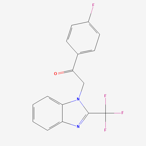 1-(4-Fluorophenyl)-2-[2-(trifluoromethyl)-1H-1,3-benzimidazol-1-yl]-1-ethanone