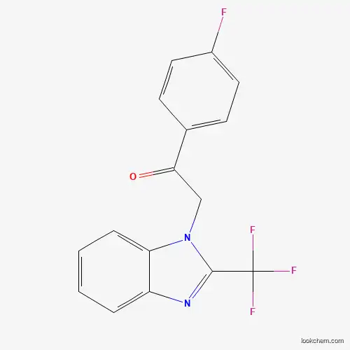 Molecular Structure of 478030-60-3 (1-(4-fluorophenyl)-2-[2-(trifluoromethyl)-1H-1,3-benzimidazol-1-yl]-1-ethanone)