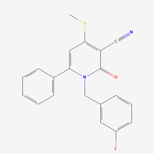 1-(3-Fluorobenzyl)-4-(methylsulfanyl)-2-oxo-6-phenyl-1,2-dihydro-3-pyridinecarbonitrile