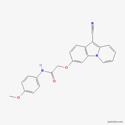 Molecular Structure of 478247-99-3 (2-[(10-cyanopyrido[1,2-a]indol-3-yl)oxy]-N-(4-methoxyphenyl)acetamide)
