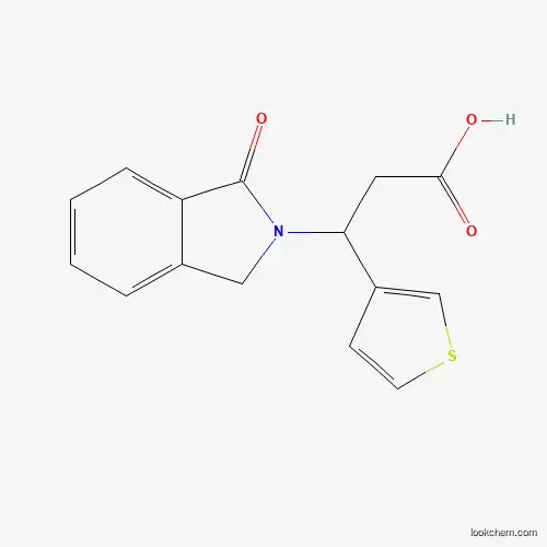Molecular Structure of 478249-84-2 (3-(1-oxo-1,3-dihydro-2H-isoindol-2-yl)-3-(3-thienyl)propanoic acid)