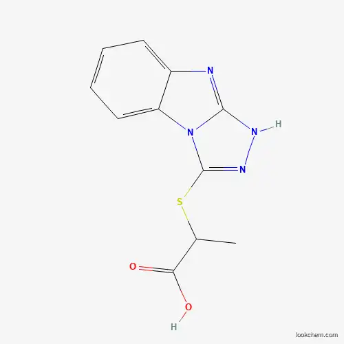 Molecular Structure of 510764-59-7 (2-(9H-Benzo[4,5]imidazo[2,1-c][1,2,4]triazol-3-ylsulfanyl)-propionic acid)