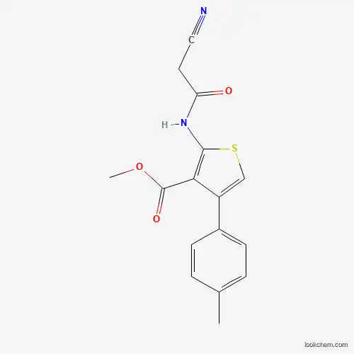 Molecular Structure of 545437-55-6 (Methyl 2-[(cyanoacetyl)amino]-4-(4-methylphenyl)thiophene-3-carboxylate)