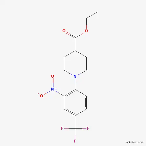 Molecular Structure of 610259-53-5 (Ethyl 1-[2-nitro-4-(trifluoromethyl)phenyl]piperidine-4-carboxylate)