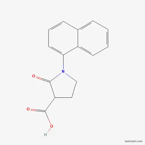 Molecular Structure of 618070-36-3 (1-(Naphthalen-1-YL)-2-oxopyrrolidine-3-carboxylic acid)