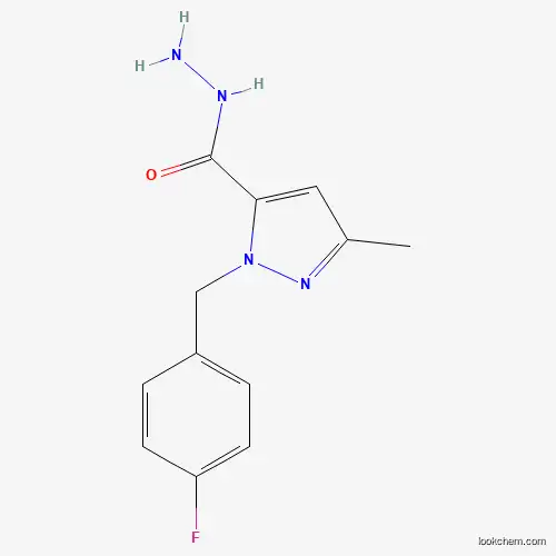 Molecular Structure of 618070-46-5 (1-(4-Fluorobenzyl)-3-methyl-1H-pyrazole-5-carbohydrazide)