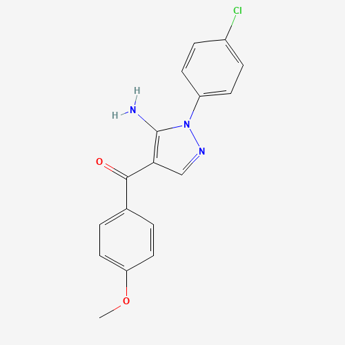(5-AMINO-1-(4-CHLOROPHENYL)-1H-PYRAZOL-4-YL)(4-METHOXYPHENYL)METHANONE