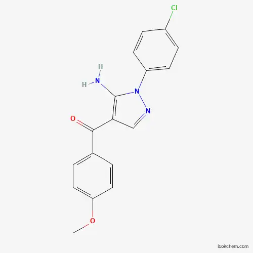 Molecular Structure of 618091-25-1 ((5-Amino-1-(4-chlorophenyl)-1H-pyrazol-4-YL)(4-methoxyphenyl)methanone)