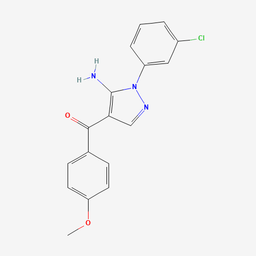 (5-AMINO-1-(3-CHLOROPHENYL)-1H-PYRAZOL-4-YL)(4-METHOXYPHENYL)METHANONE