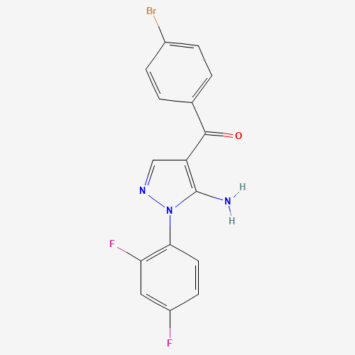 (5-AMINO-1-(2,4-DIFLUOROPHENYL)-1H-PYRAZOL-4-YL)(4-BROMOPHENYL)METHANONE