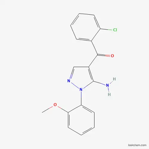 Molecular Structure of 618092-02-7 ((5-Amino-1-(2-methoxyphenyl)-1H-pyrazol-4-YL)(2-chlorophenyl)methanone)