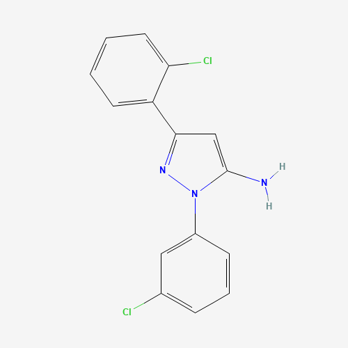 3-(2-CHLOROPHENYL)-1-(3-CHLOROPHENYL)-1H-PYRAZOL-5-AMINE