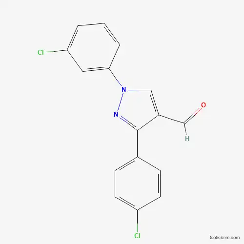 Molecular Structure of 618098-64-9 (1-(3-Chlorophenyl)-3-(4-chlorophenyl)-1H-pyrazole-4-carbaldehyde)