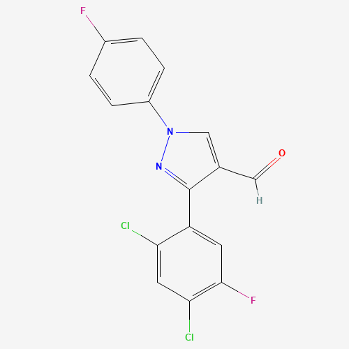 3-(2,4-DICHLORO-5-FLUOROPHENYL)-1-(4-FLUOROPHENYL)-1H-PYRAZOLE-4-CARBALDEHYDE