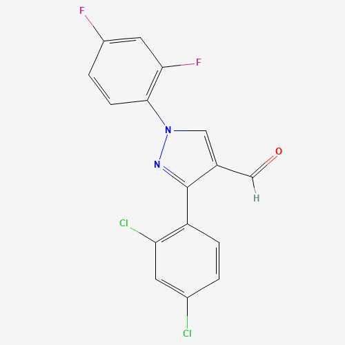 3-(2,4-DICHLOROPHENYL)-1-(2,4-DIFLUOROPHENYL)-1H-PYRAZOLE-4-CARBALDEHYDE