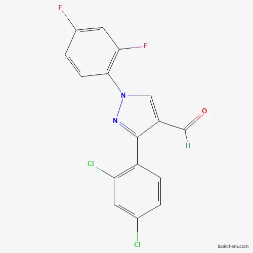 Molecular Structure of 618101-87-4 (3-(2,4-Dichlorophenyl)-1-(2,4-difluorophenyl)-1H-pyrazole-4-carbaldehyde)