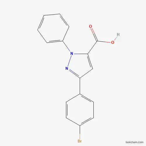 Molecular Structure of 618102-61-7 (3-(4-Bromophenyl)-1-phenyl-1H-pyrazole-5-carboxylic acid)