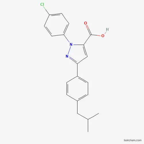 Molecular Structure of 618102-92-4 (1-(4-Chlorophenyl)-3-(4-isobutylphenyl)-1H-pyrazole-5-carboxylic acid)